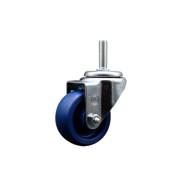 3 Inch Solid Polyurethane Wheel Swivel 58 Inch Threaded Stem Caster Service Caster